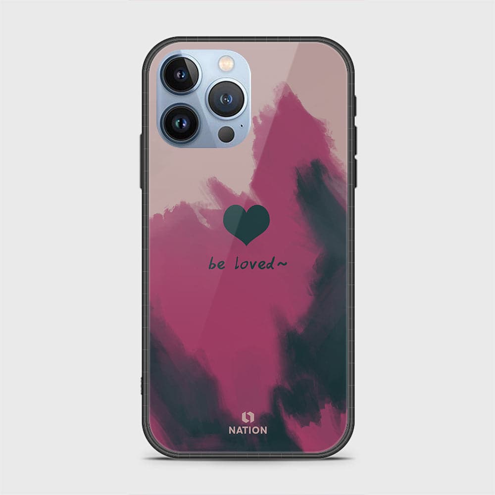 iPhone 13 Pro Max Cover - Onation Heart Series - D313 - HQ Ultra Shine Premium Infinity Glass Soft Silicon Borders Case ( Fast Delivery )