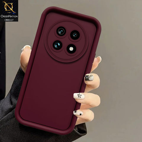 Realme 13 Pro Plus Cover - Maroon - Soft Silicone Case With Round Bumper Matte TPU Shockproof Cover