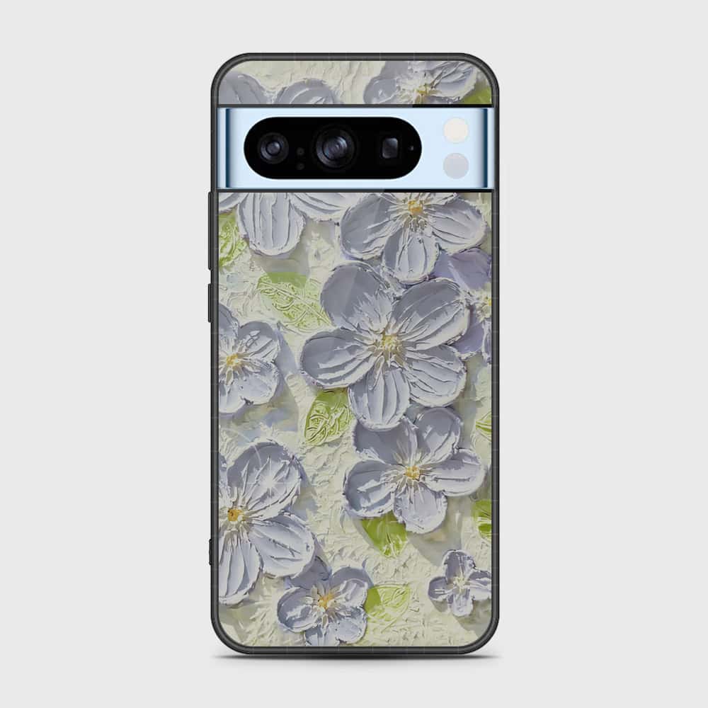 Google Pixel 8 Pro Cover - Floral Series - Design 12 - Grey & Green - HQ Premium Shine Durable Shatterproof Case