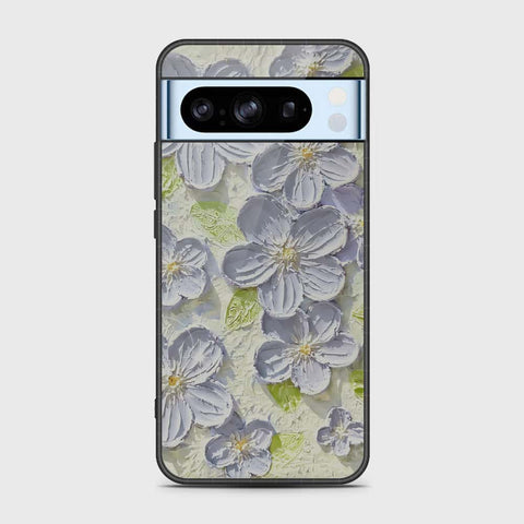 Google Pixel 8 Pro Cover - Floral Series - Design 12 - Grey & Green - HQ Premium Shine Durable Shatterproof Case