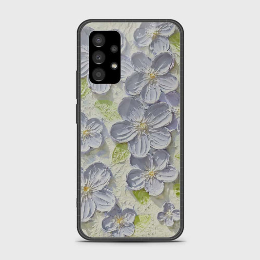 Samsung Galaxy A33 5G Cover - Floral Series - Design 12 - Grey & Green - HQ Premium Shine Durable Shatterproof Case