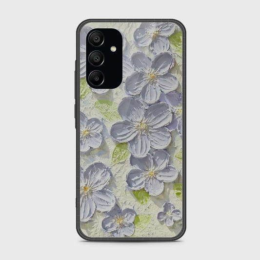 Samsung Galaxy A15 4G Cover - Floral Series - Design 12 - Grey & Green - HQ Premium Shine Durable Shatterproof Case