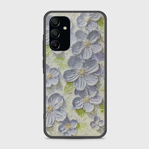 Samsung Galaxy A15 4G Cover - Floral Series - Design 12 - Grey & Green - HQ Premium Shine Durable Shatterproof Case