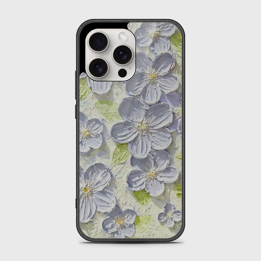 iPhone 16 Pro Cover - Floral Series - Design 12 - Grey & Green - HQ Premium Shine Durable Shatterproof Case (Fast Delivery) (H)