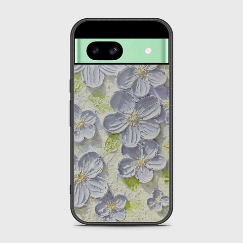 Google Pixel 8a Cover - Floral Series - Design 12 - Grey & Green - HQ Premium Shine Durable Shatterproof Case
