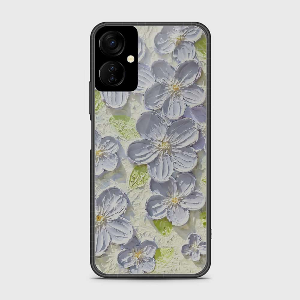Tecno Spark 9T Cover - Floral Series - Design 12 - Grey & Green - HQ Premium Shine Durable Shatterproof Case