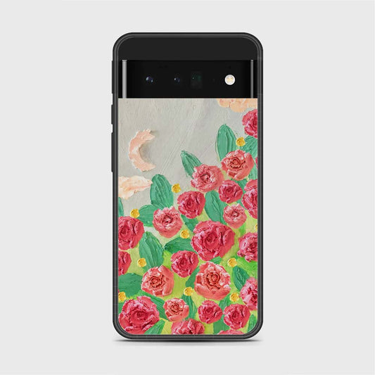 Google Pixel 6 Pro Cover - Floral Series - Design 10 - Red & Green - HQ Premium Shine Durable Shatterproof Case