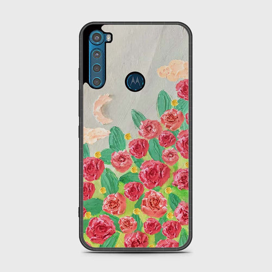 Motorola One Fusion Plus Cover - Floral Series - Design 10 - Red & Green - HQ Premium Shine Durable Shatterproof Case