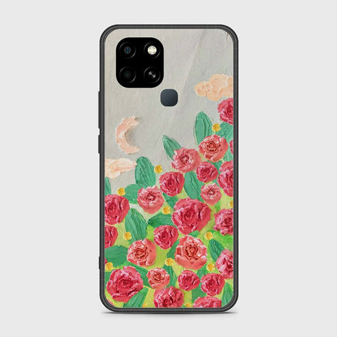Infinix Smart 6 Cover - Floral Series - Design 10 - Red & Green - HQ Premium Shine Durable Shatterproof Case