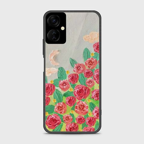 Tecno Spark 9T Cover - Floral Series - Design 10 - Red & Green - HQ Premium Shine Durable Shatterproof Case