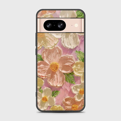 Google Pixel 8 Cover - Floral Series - Design 11 - White & Green - HQ Premium Shine Durable Shatterproof Case