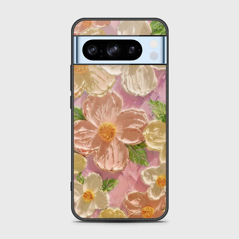 Google Pixel 8 Pro Cover - Floral Series - Design 11 - White & Green - HQ Premium Shine Durable Shatterproof Case