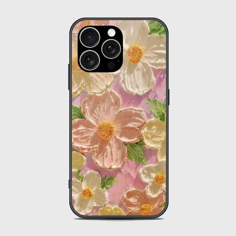 iPhone 15 Pro Cover - Floral Series - Design 11 - White & Green - HQ Premium Shine Durable Shatterproof Case