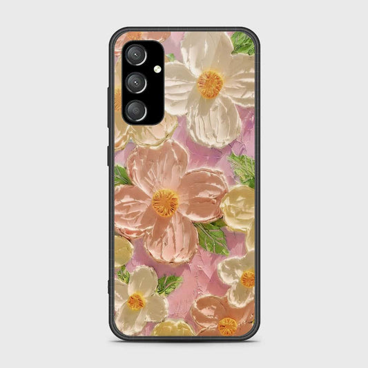 Samsung Galaxy A14 Cover - Floral Series - Design 11 - White & Green - HQ Premium Shine Durable Shatterproof Case