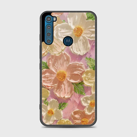 Motorola One Fusion Plus Cover - Floral Series - Design 11 - White & Green - HQ Premium Shine Durable Shatterproof Case