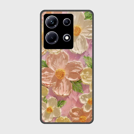 Infinix Note 30 Cover - Floral Series - Design 11 - White & Green - HQ Premium Shine Durable Shatterproof Case