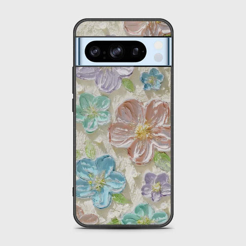 Google Pixel 8 Pro Cover - Floral Series - Design 14 - Blue & Purple - HQ Premium Shine Durable Shatterproof Case