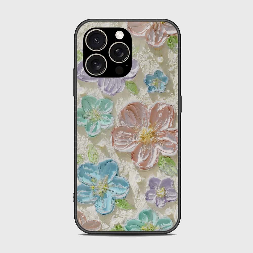 iPhone 15 Pro Cover - Floral Series - Design 14 - Blue & Purple - HQ Premium Shine Durable Shatterproof Case