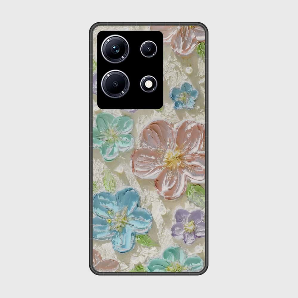Infinix Note 30 Cover - Floral Series - Design 14 - Blue & Purple - HQ Premium Shine Durable Shatterproof Case