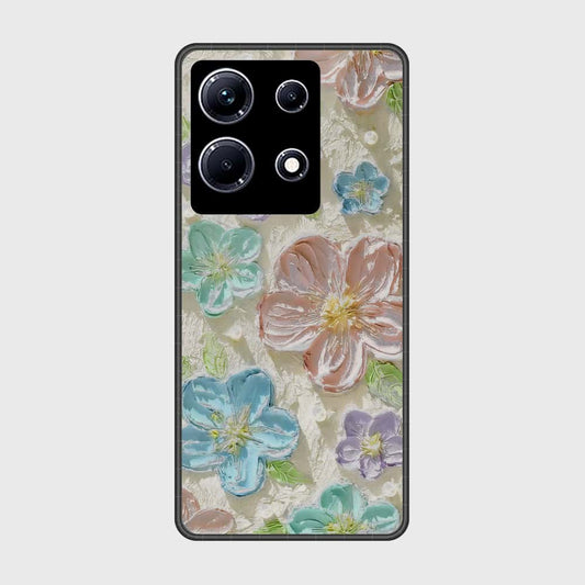 Infinix Note 30 Cover - Floral Series - Design 14 - Blue & Purple - HQ Premium Shine Durable Shatterproof Case