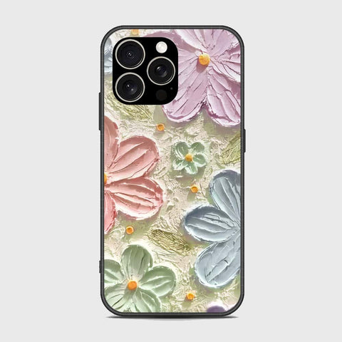 iPhone 15 Pro Cover - Floral Series - Design 15 - Blue & Green - HQ Premium Shine Durable Shatterproof Case