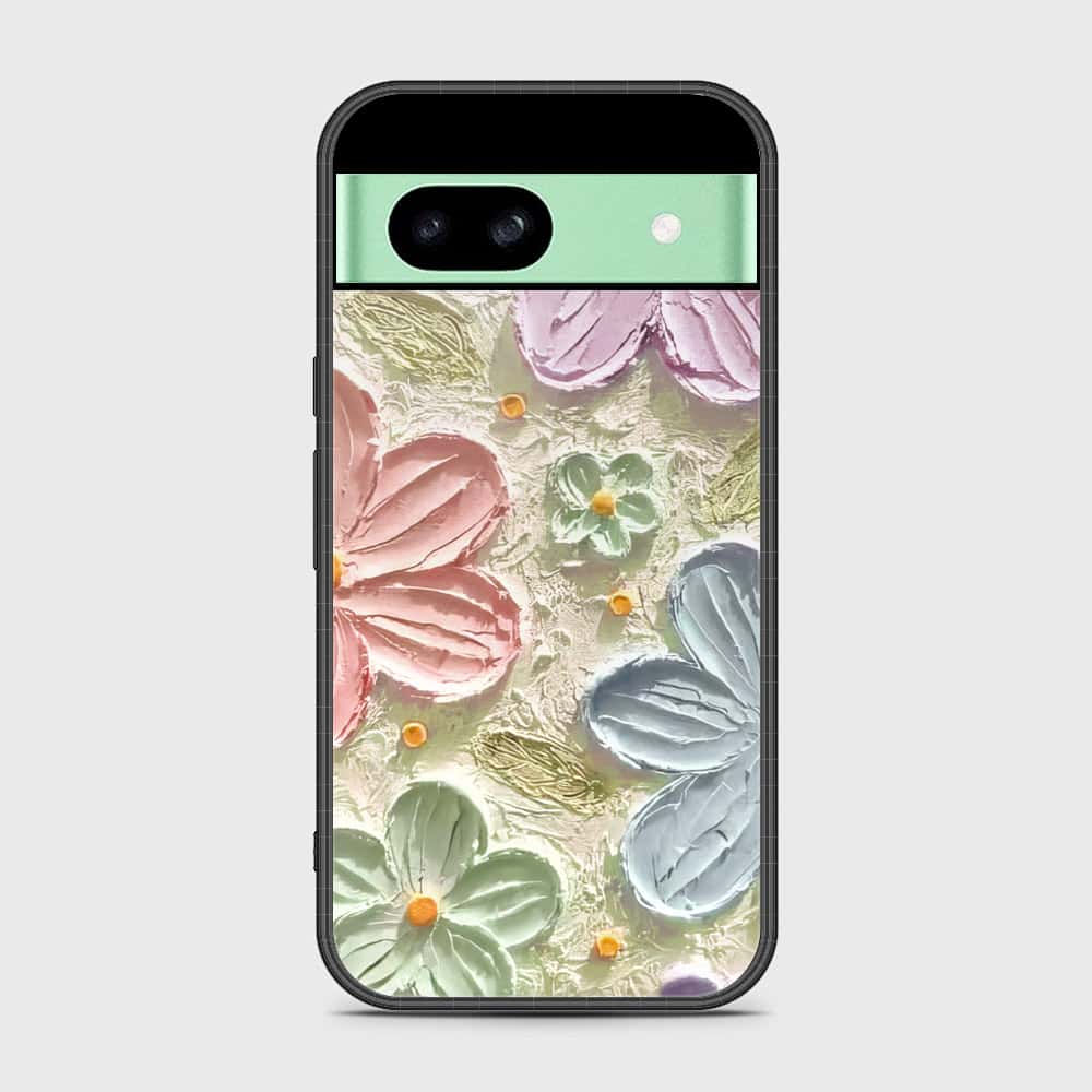 Google Pixel 8a Cover - Floral Series - Design 15 - Blue & Green - HQ Premium Shine Durable Shatterproof Case