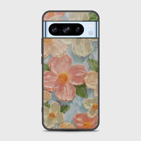 Google Pixel 8 Pro Cover - Floral Series - Design 16 - Cyan & Pink - HQ Premium Shine Durable Shatterproof Case