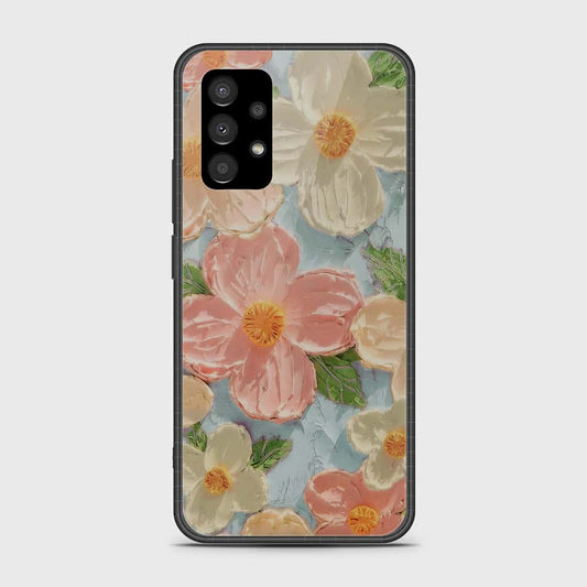 Samsung Galaxy A33 5G Cover - Floral Series - Design 16 - Cyan & Pink - HQ Premium Shine Durable Shatterproof Case