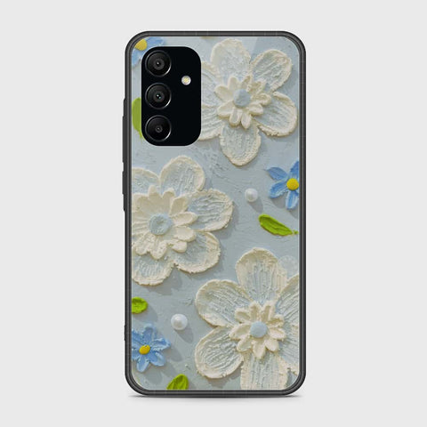 Samsung Galaxy A15 4G Cover - Floral Series - Design 3 - Sky Blue - HQ Premium Shine Durable Shatterproof Case