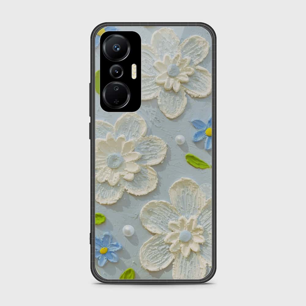 Infinix Hot 20s Cover - Floral Series - Design 3 - Sky Blue - HQ Premium Shine Durable Shatterproof Case