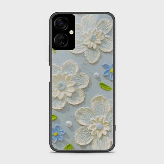 Tecno Spark 9T Cover - Floral Series - Design 3 - Sky Blue - HQ Premium Shine Durable Shatterproof Case