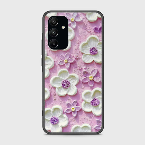 Samsung Galaxy A15 4G Cover - Floral Series - Design 4 - Purple & White - HQ Premium Shine Durable Shatterproof Case