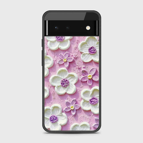Google Pixel 6 Cover - Floral Series - Design 4 - Purple & White - HQ Premium Shine Durable Shatterproof Case (Fast Delivery)(FS)