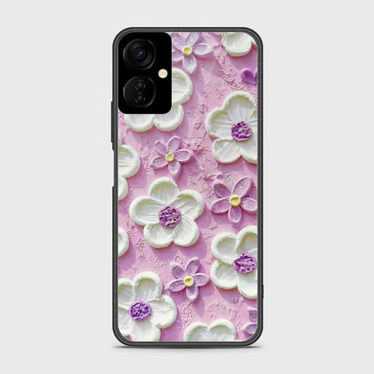 Tecno Spark 9T Cover - Floral Series - Design 4 - Purple & White - HQ Premium Shine Durable Shatterproof Case