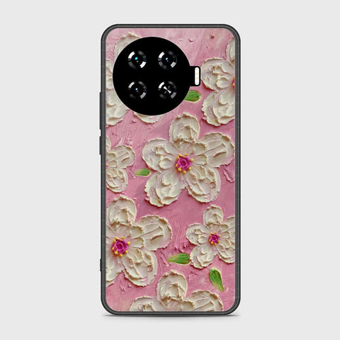 Tecno Spark 20 Pro Plus Cover - Floral Series - Design 5 - Pink & White - HQ Premium Shine Durable Shatterproof Case