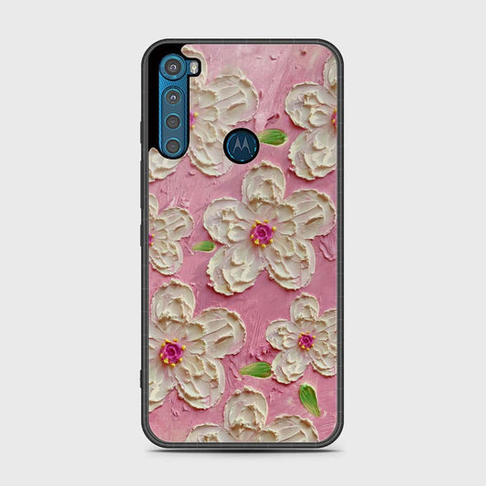 Motorola One Fusion Plus Cover - Floral Series - Design 5 - Pink & White - HQ Premium Shine Durable Shatterproof Case
