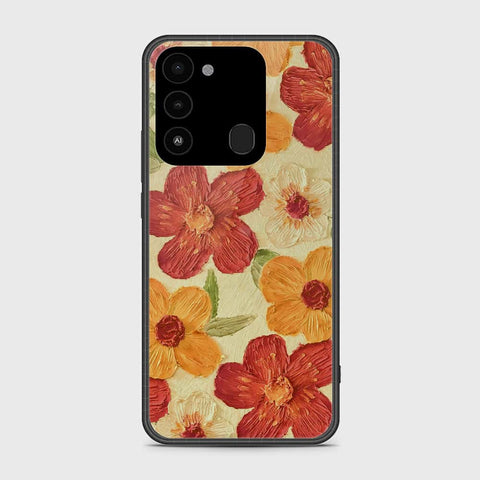 Tecno Spark 8C Cover - Floral Series - Design 6 - Red & Orange - HQ Premium Shine Durable Shatterproof Case