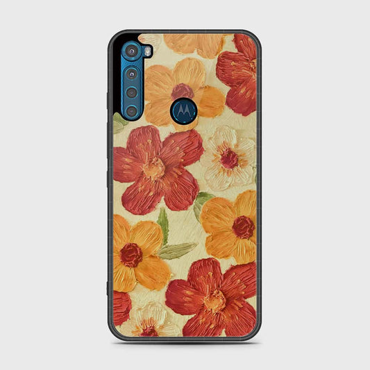 Motorola One Fusion Plus Cover - Floral Series - Design 6 - Red & Orange - HQ Premium Shine Durable Shatterproof Case
