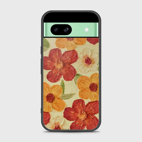 Google Pixel 8a Cover - Floral Series - Design 6 - Red & Orange - HQ Premium Shine Durable Shatterproof Case