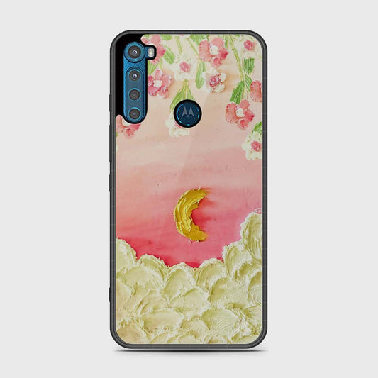 Motorola One Fusion Plus Cover - Floral Series - Design 7 - Pink & Yellow - HQ Premium Shine Durable Shatterproof Case