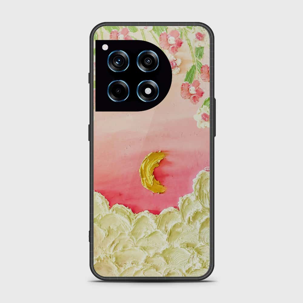 OnePlus 12R Cover - Floral Series - Design 7 - Pink & Yellow - HQ Premium Shine Durable Shatterproof Case
