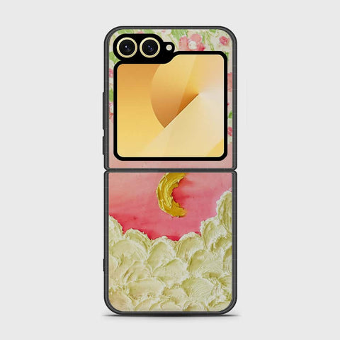 Samsung Galaxy Z Flip 6 Cover - Floral Series - Design 7 - Pink & Yellow - HQ Premium Shine Durable Shatterproof Case