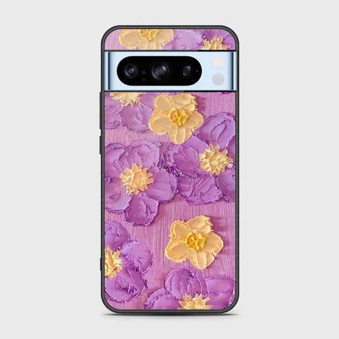 Google Pixel 8 Pro Cover - Floral Series - Design 8 - Purple & Yellow - HQ Premium Shine Durable Shatterproof Case
