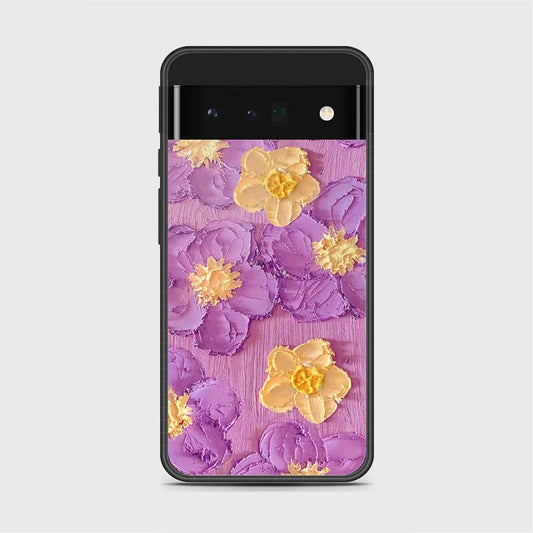 Google Pixel 6 Pro Cover - Floral Series - Design 8 - Purple & Yellow - HQ Premium Shine Durable Shatterproof Case