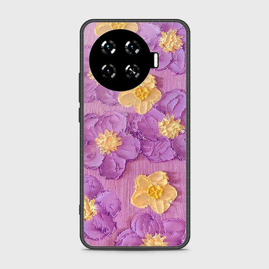 Tecno Spark 20 Pro Plus Cover - Floral Series - Design 8 - Purple & Yellow - HQ Premium Shine Durable Shatterproof Case