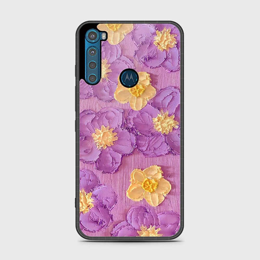 Motorola One Fusion Plus Cover - Floral Series - Design 8 - Purple & Yellow - HQ Premium Shine Durable Shatterproof Case