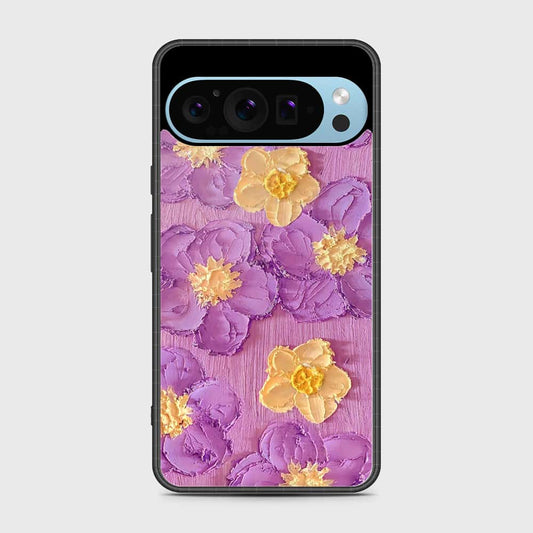 Google Pixel 9 Pro Cover - Floral Series - Design 8 - Purple & Yellow - HQ Premium Shine Durable Shatterproof Case