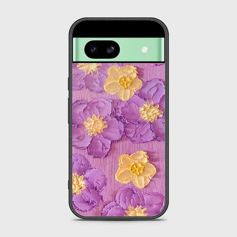 Google Pixel 8a Cover - Floral Series - Design 8 - Purple & Yellow - HQ Premium Shine Durable Shatterproof Case