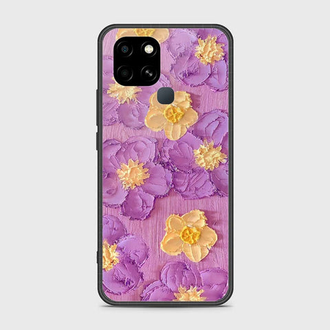 Infinix Smart 6 Cover - Floral Series - Design 8 - Purple & Yellow - HQ Premium Shine Durable Shatterproof Case