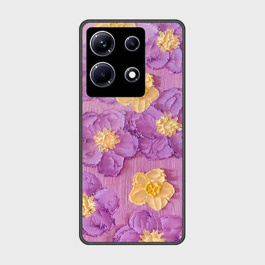 Infinix Note 30 Cover - Floral Series - Design 8 - Purple & Yellow - HQ Premium Shine Durable Shatterproof Case
